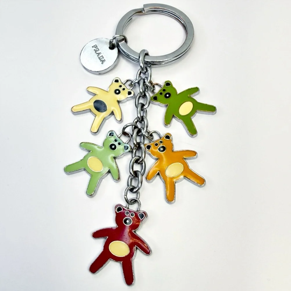 Prada Colorful Bear Bag Charm/Keychain
